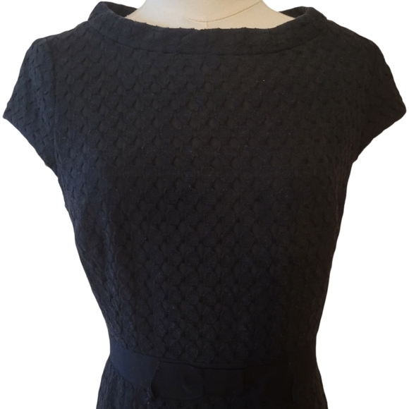 Milly Black Sleeveless Retro Textured Dress Size 8 - Picture 2 of 5